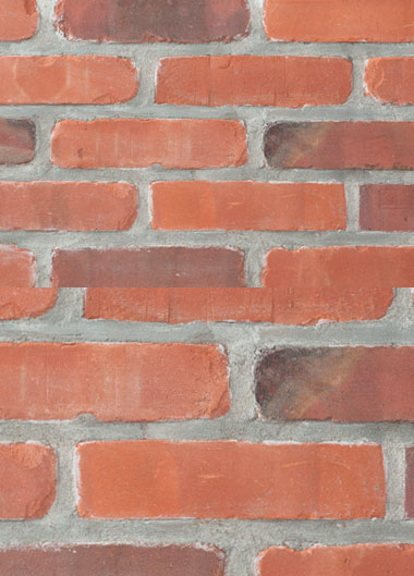 Postarzana, obita cegła CEA/S1A - mix cegieł elewacyjnych na ścianę lub elewację, cegły ozdobne z przebarwieniami 