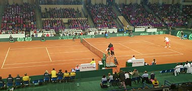 Kort tenisowy Torwar Warszawa - mączka ceglana